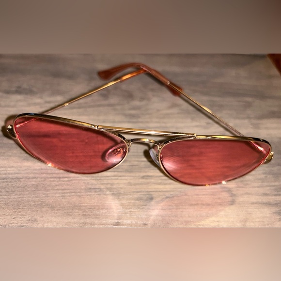 Rose Colored Aviator Glasses - Picture 4 of 4